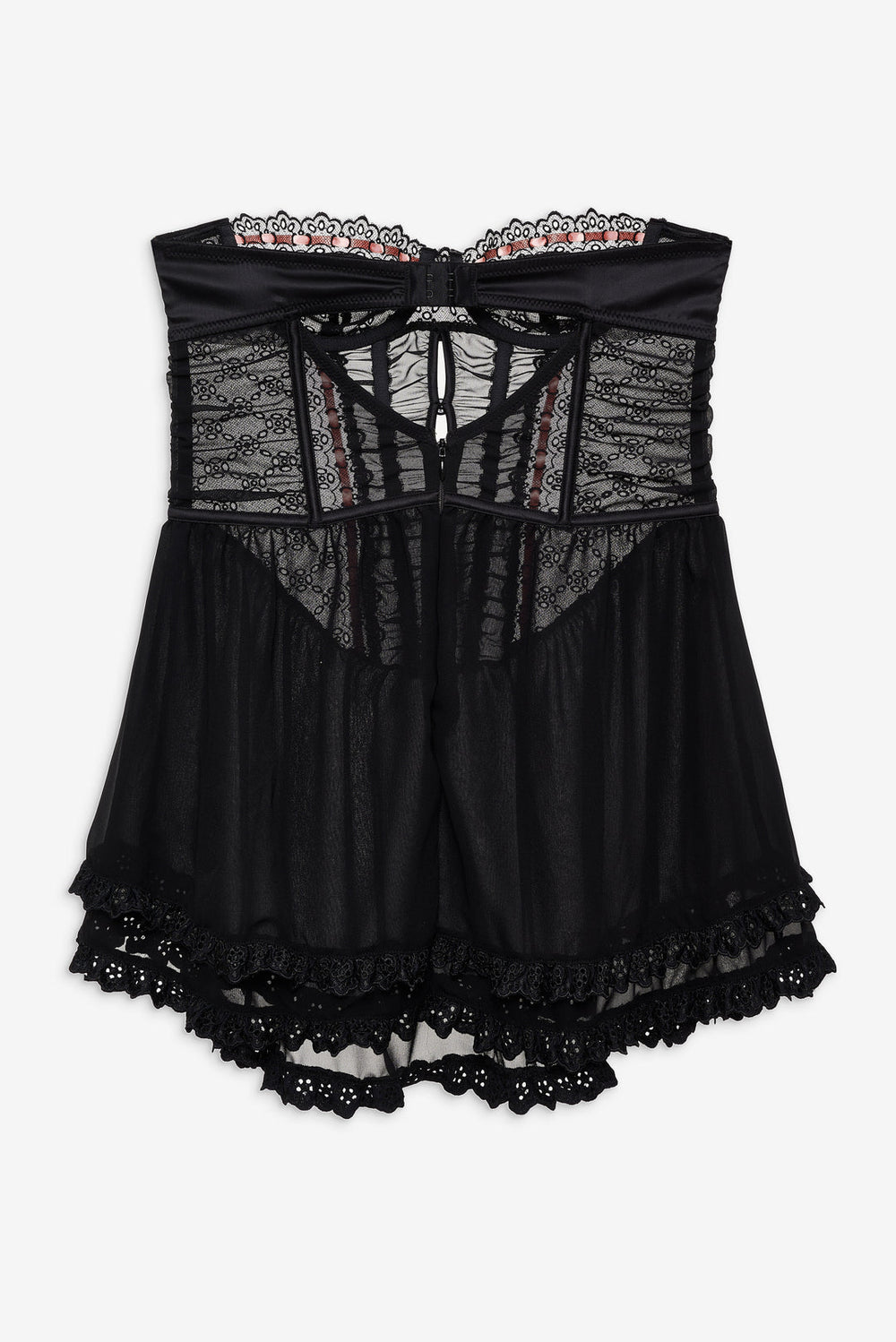 Women Elena Eyelet Slip Dress - Black