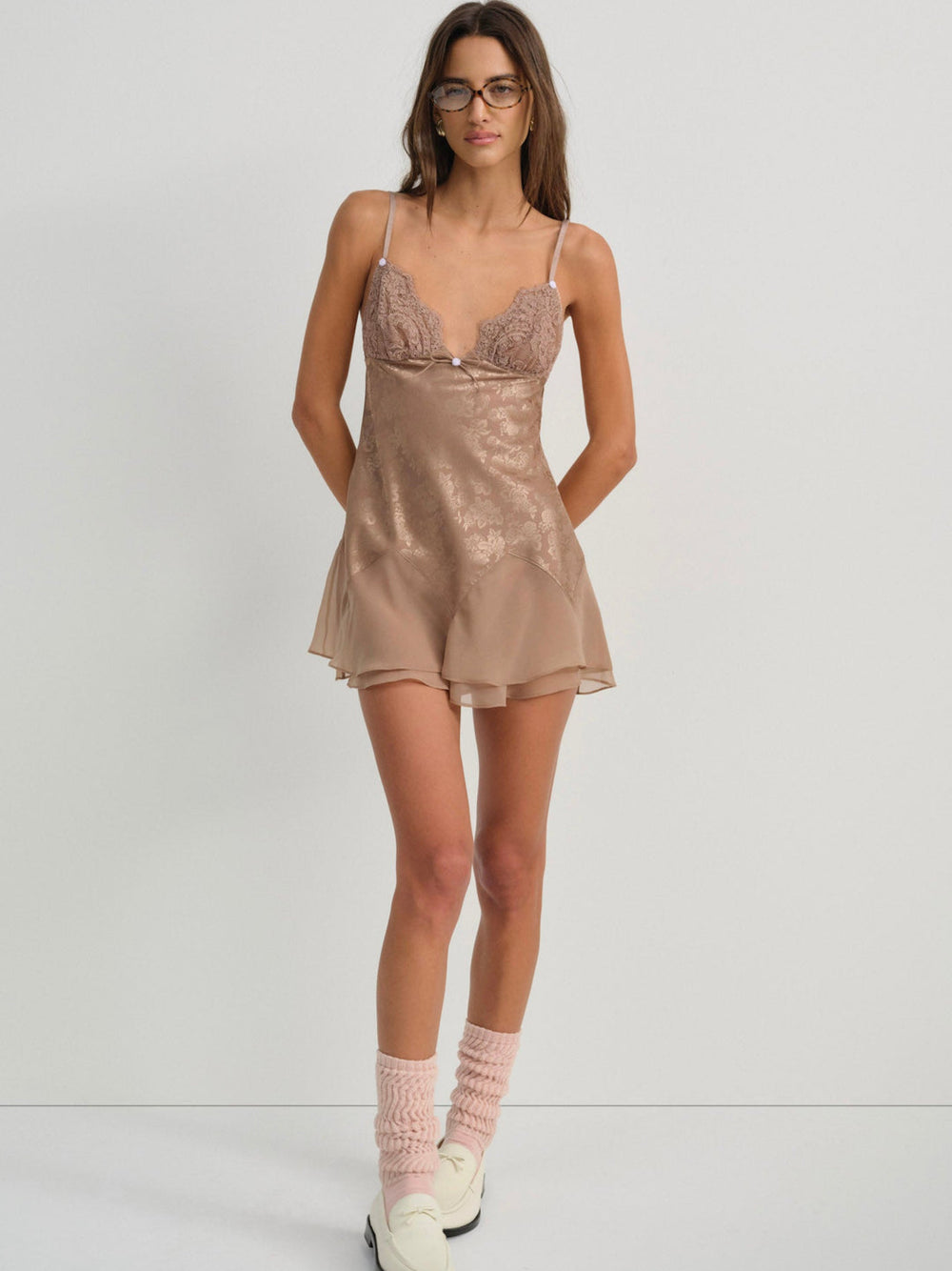 Women Holly Slip Dress - Chocolate