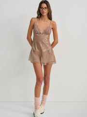 Women Holly Slip Dress - Chocolate