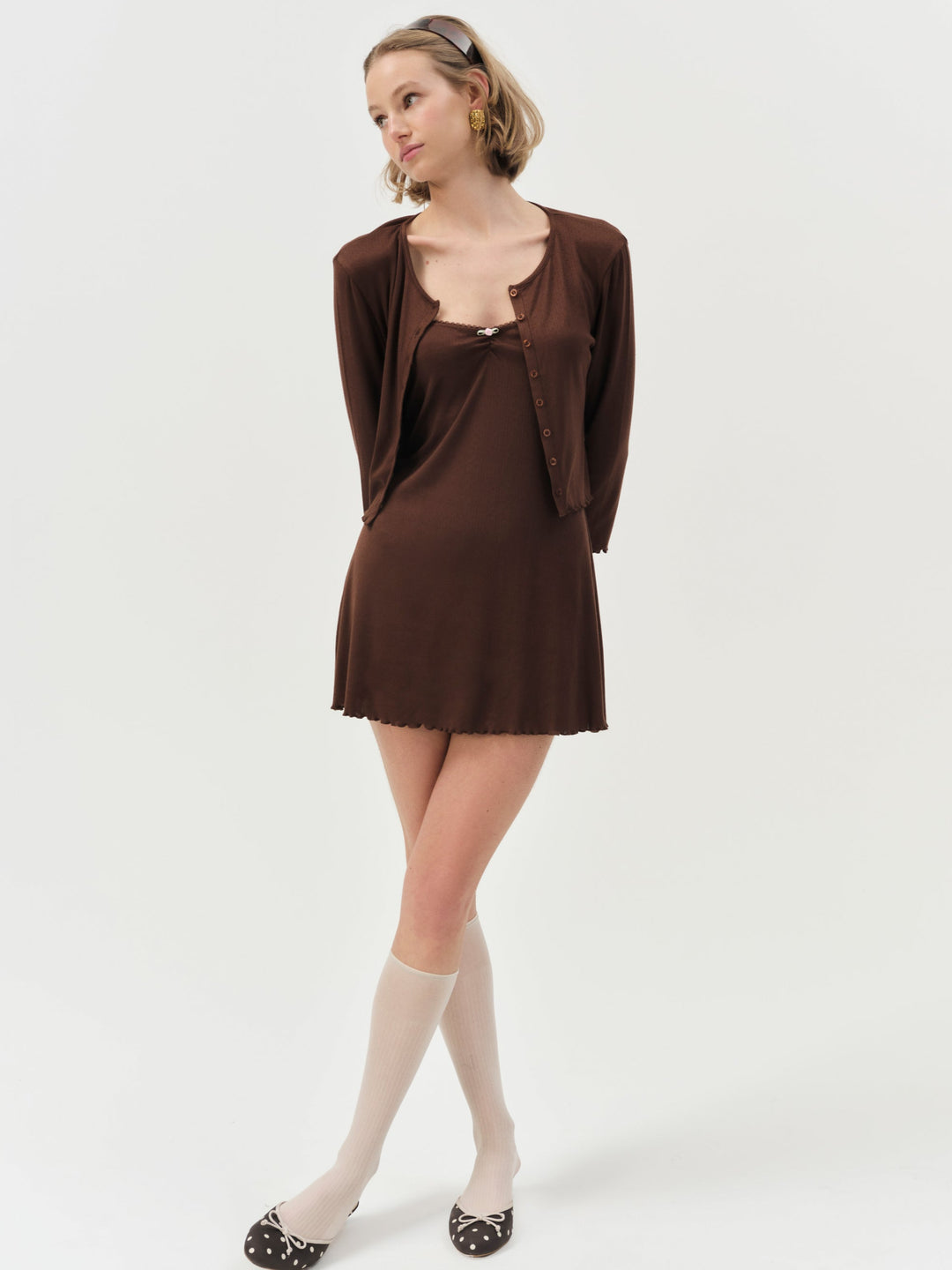 Women Elliana Slip Dress - Chocolate