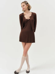 Women Elliana Slip Dress - Chocolate