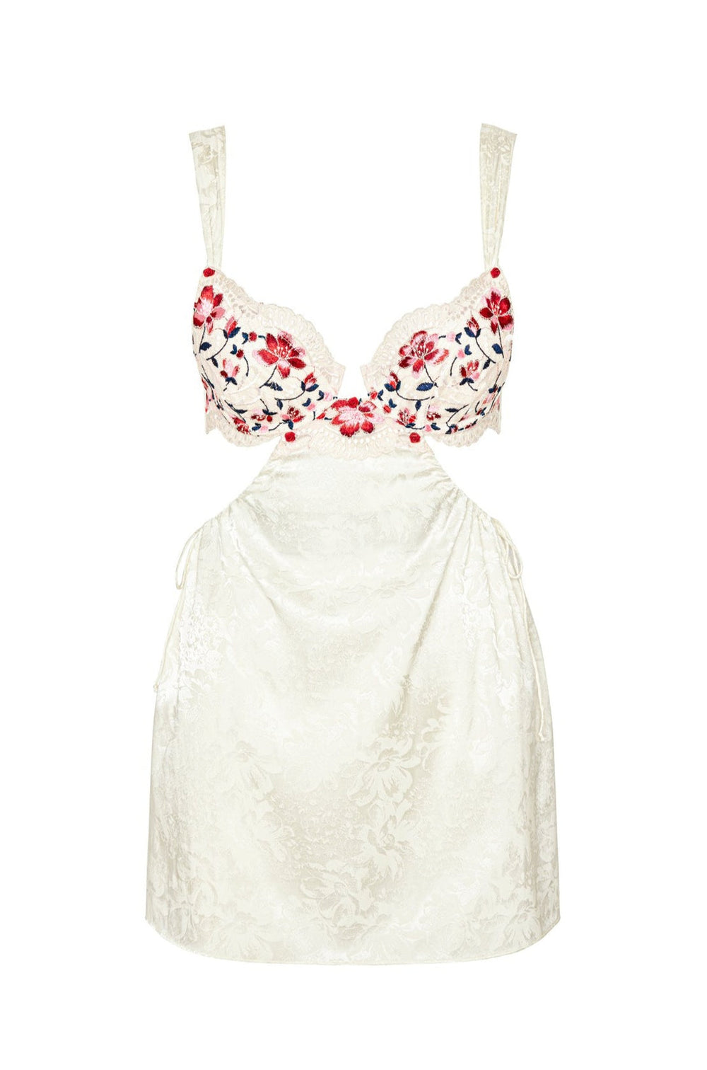 Women Festival Rose Slip Dress - Ivory
