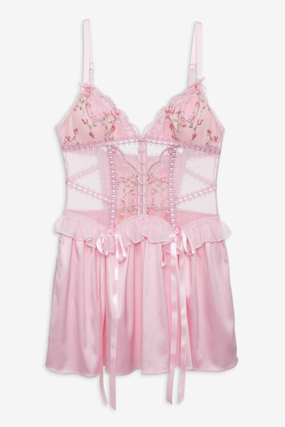 Women Ily Embroidered Slip Dress - Pink