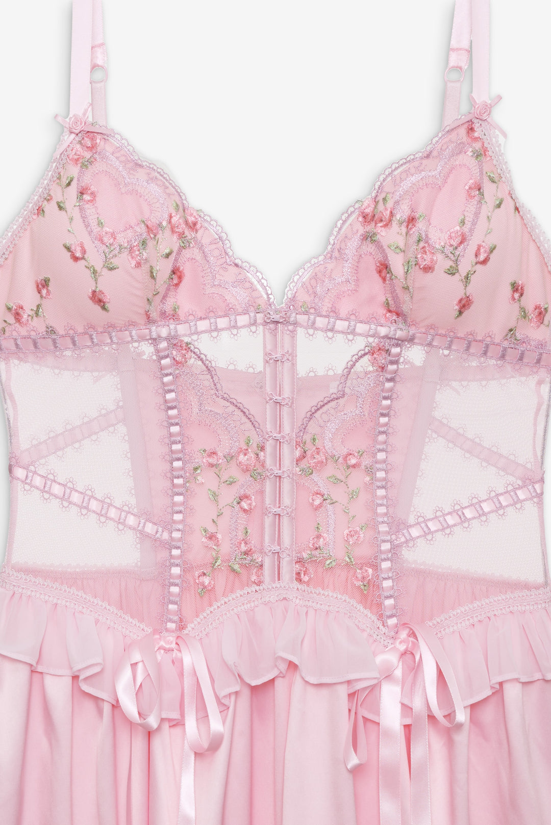 Women Ily Embroidered Slip Dress - Pink