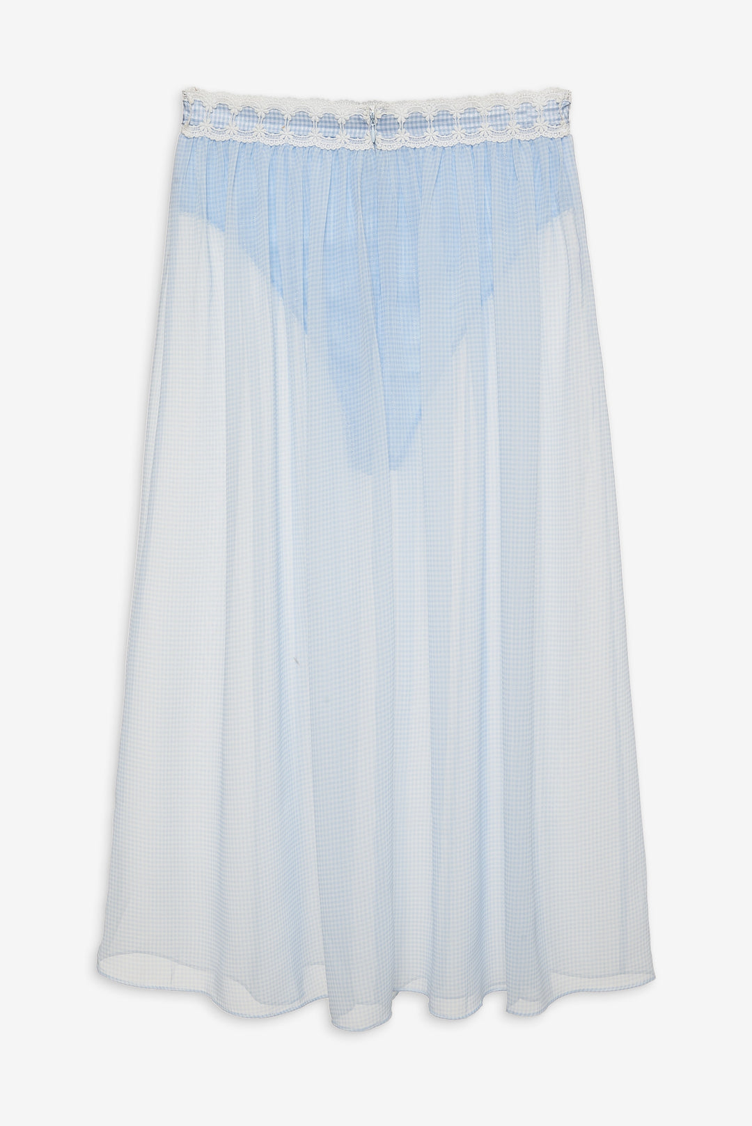 Women Dainty Doily Midi Skirt - Blue