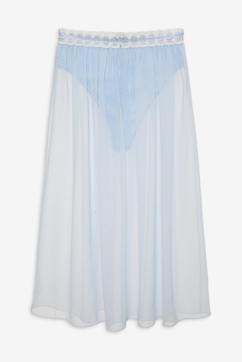 Women Dainty Doily Midi Skirt - Blue