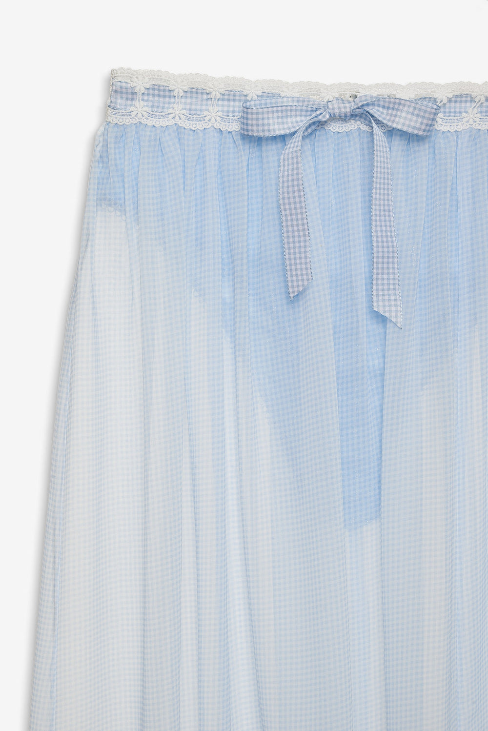 Women Dainty Doily Midi Skirt - Blue