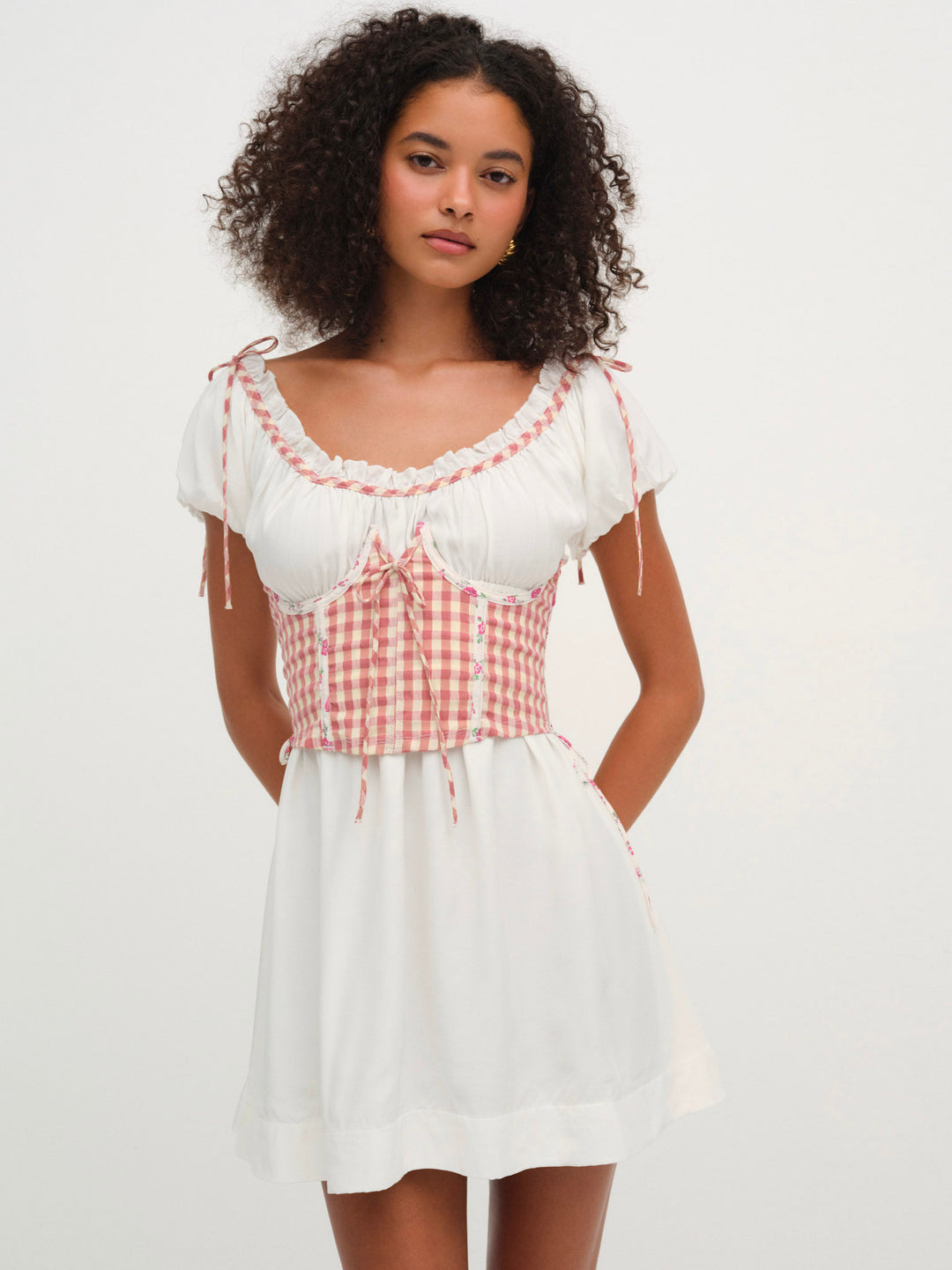 Women Georgia Corset Slip Dress - Red