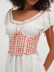 Women Georgia Corset Slip Dress - Red