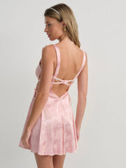 Women Le Fleur Slip Dress - Peach