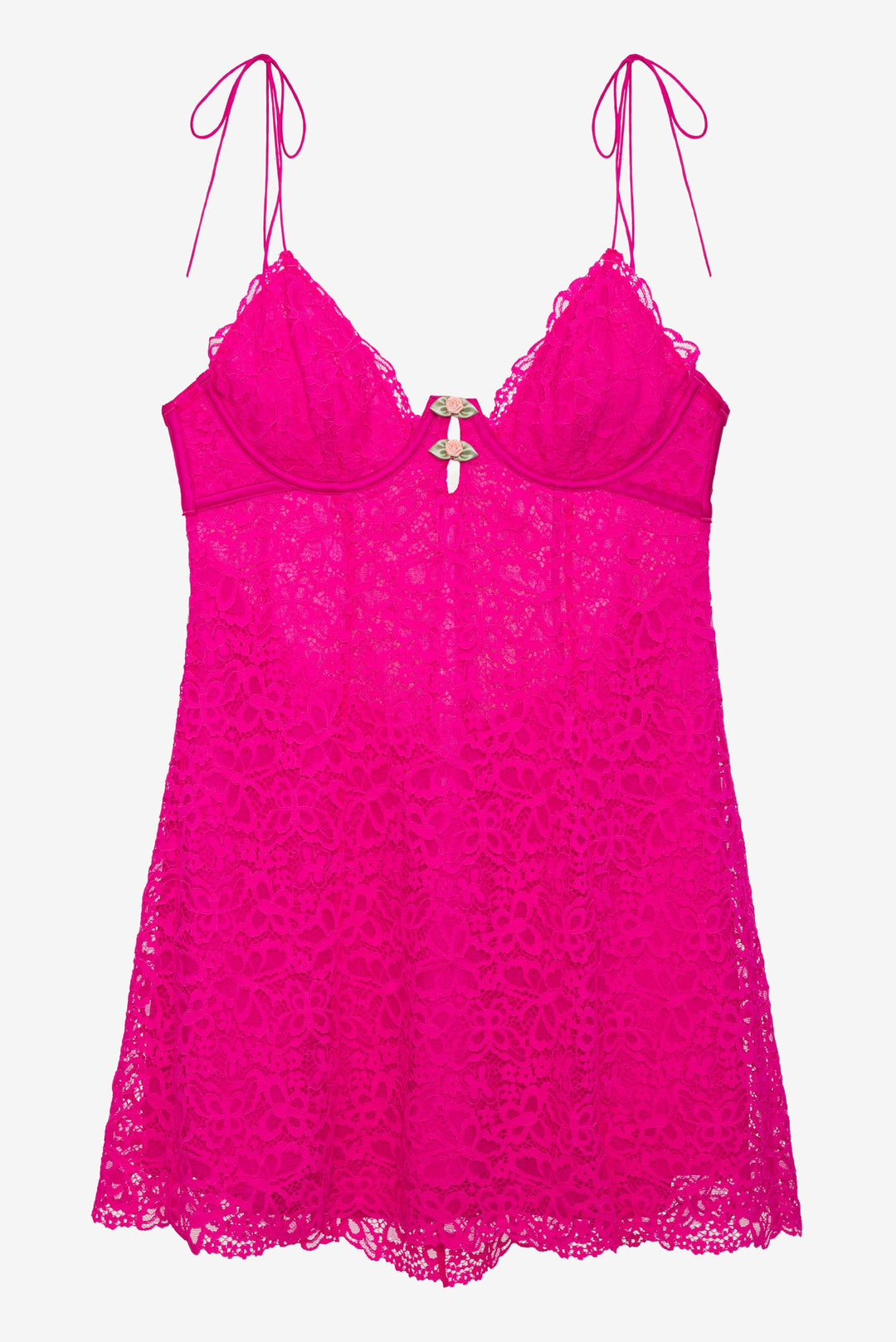 Women Creamsicle Lace Slip Dress - Pink