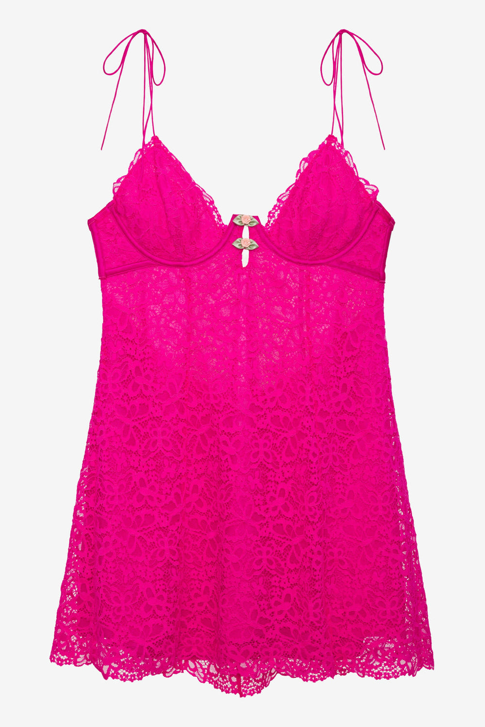 Women Creamsicle Lace Slip Dress - Pink