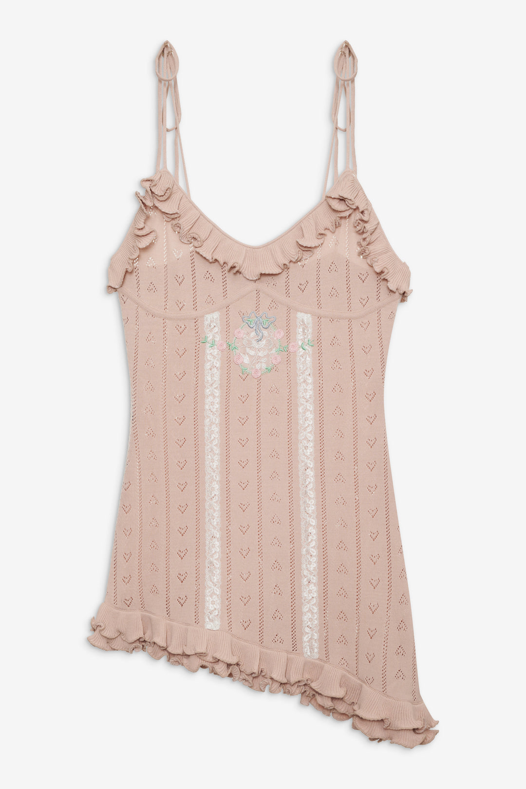 Women Eloise Asymmetric Knit Dress - Peach