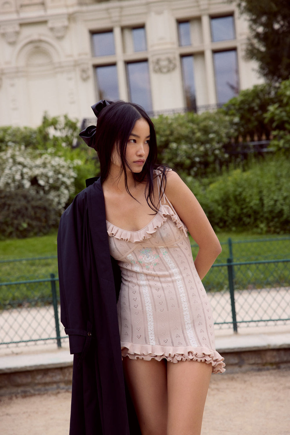 Women Eloise Asymmetric Knit Dress - Peach
