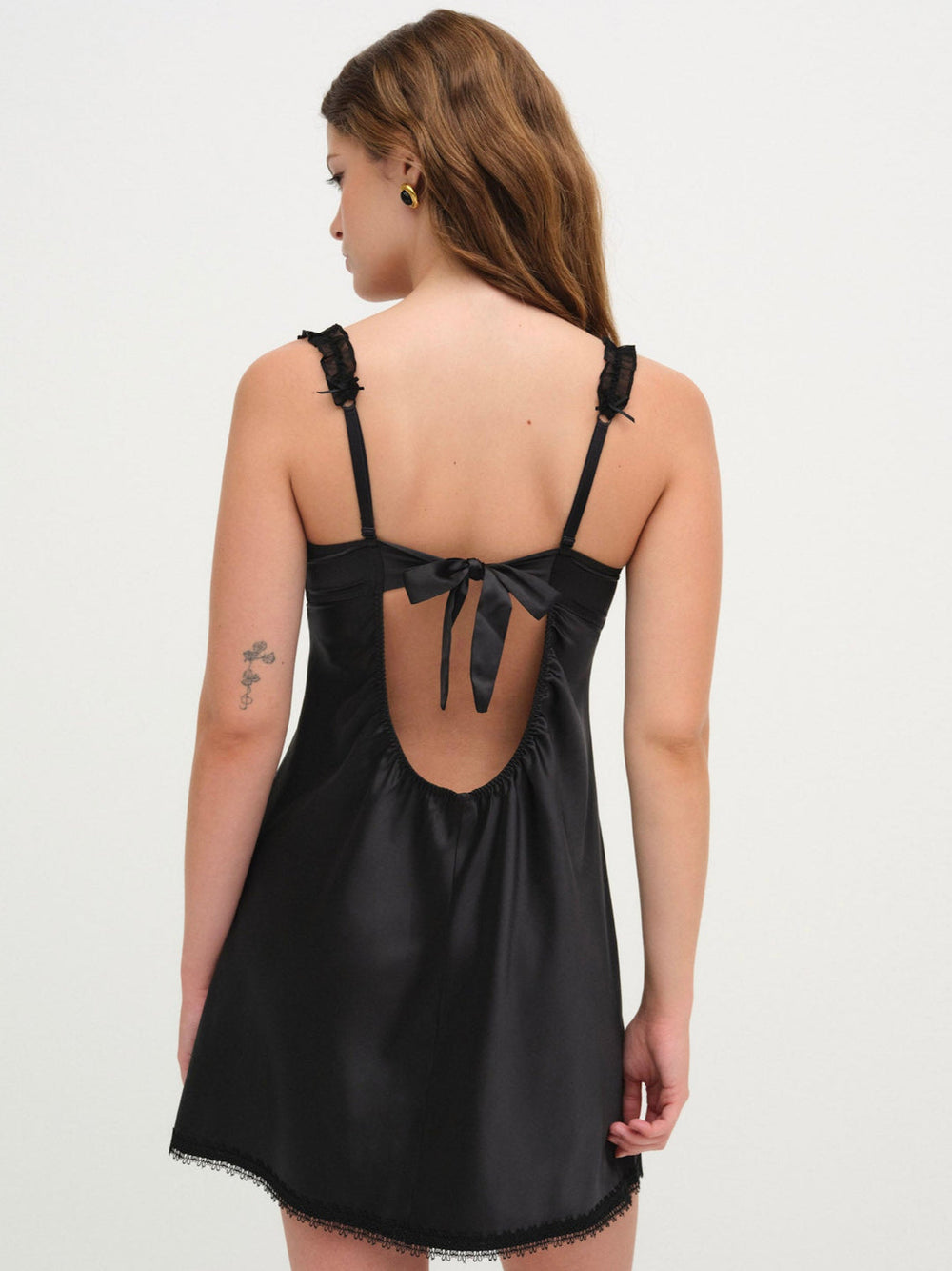 Women Love Garden Slip Dress - Black