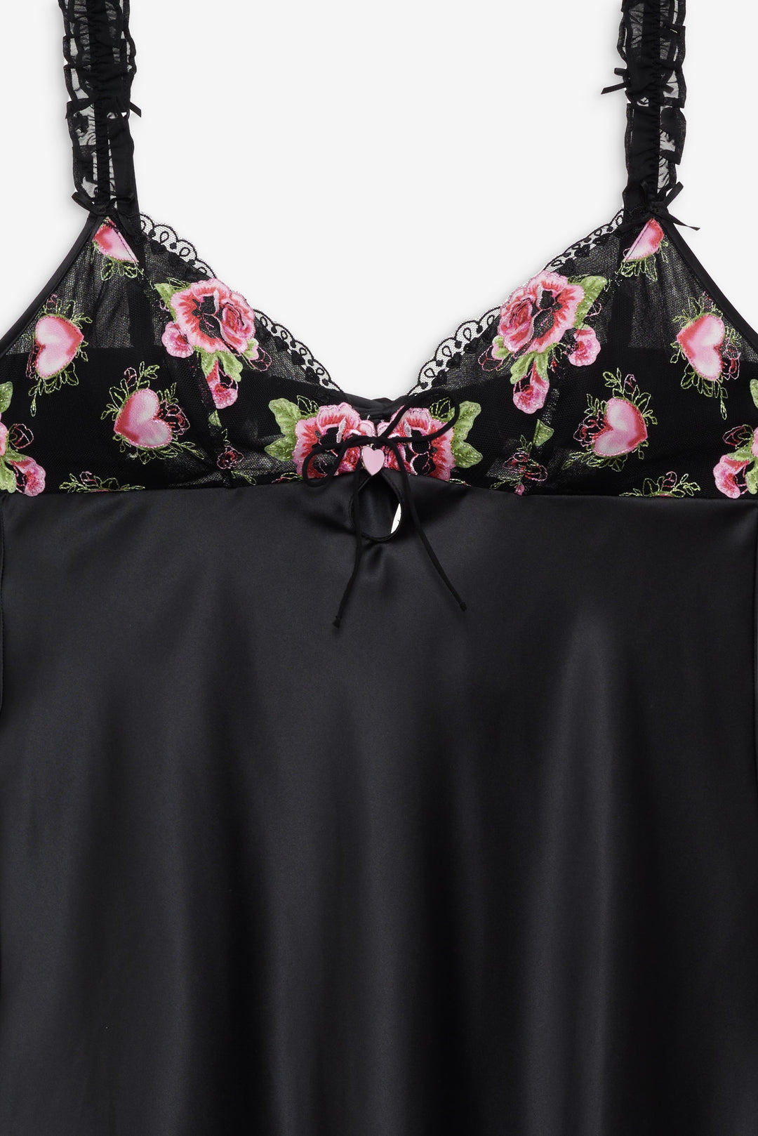 Women Love Garden Slip Dress - Black