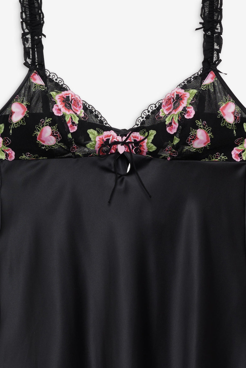 Women Love Garden Slip Dress - Black