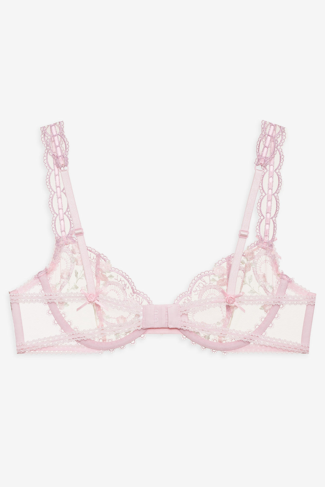 Women Ily Embroidered Underwire Bra - Pink