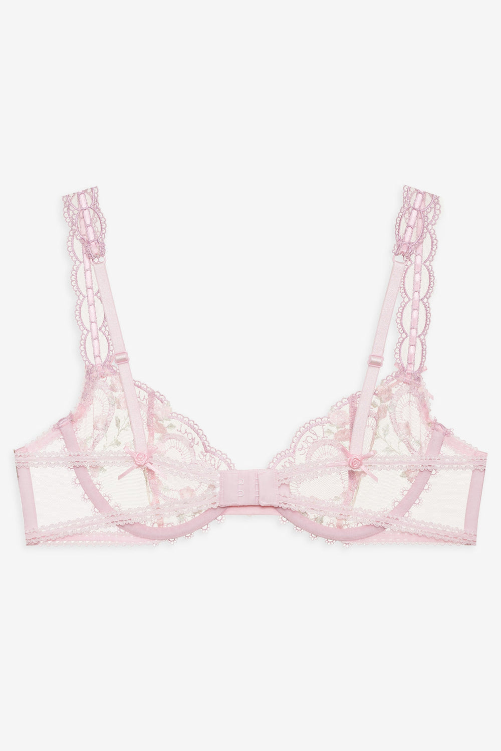 Women Ily Embroidered Underwire Bra - Pink