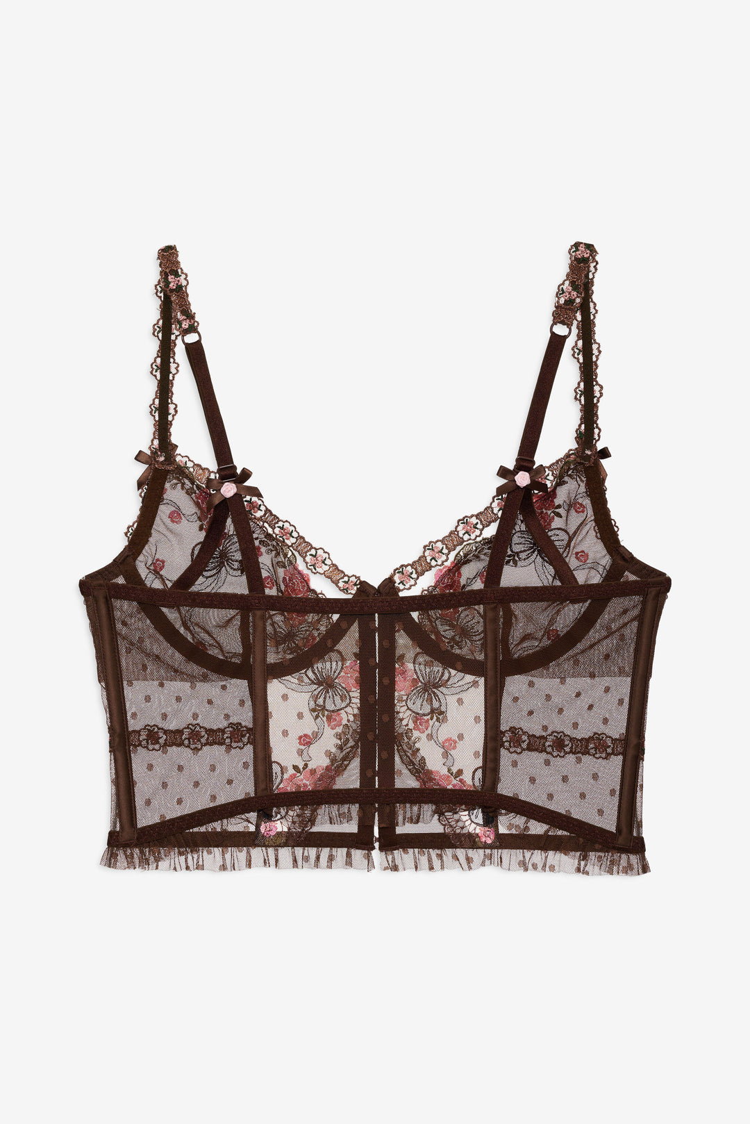 Women Runaway Bows Bustier - Brown