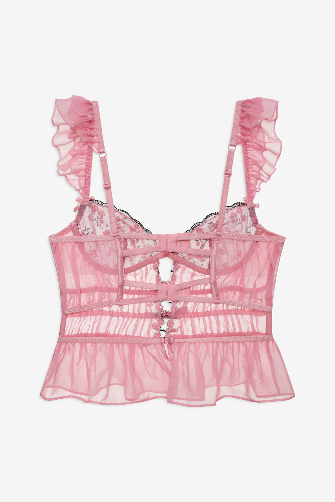 Women Rose Cluster Bustier - Pink