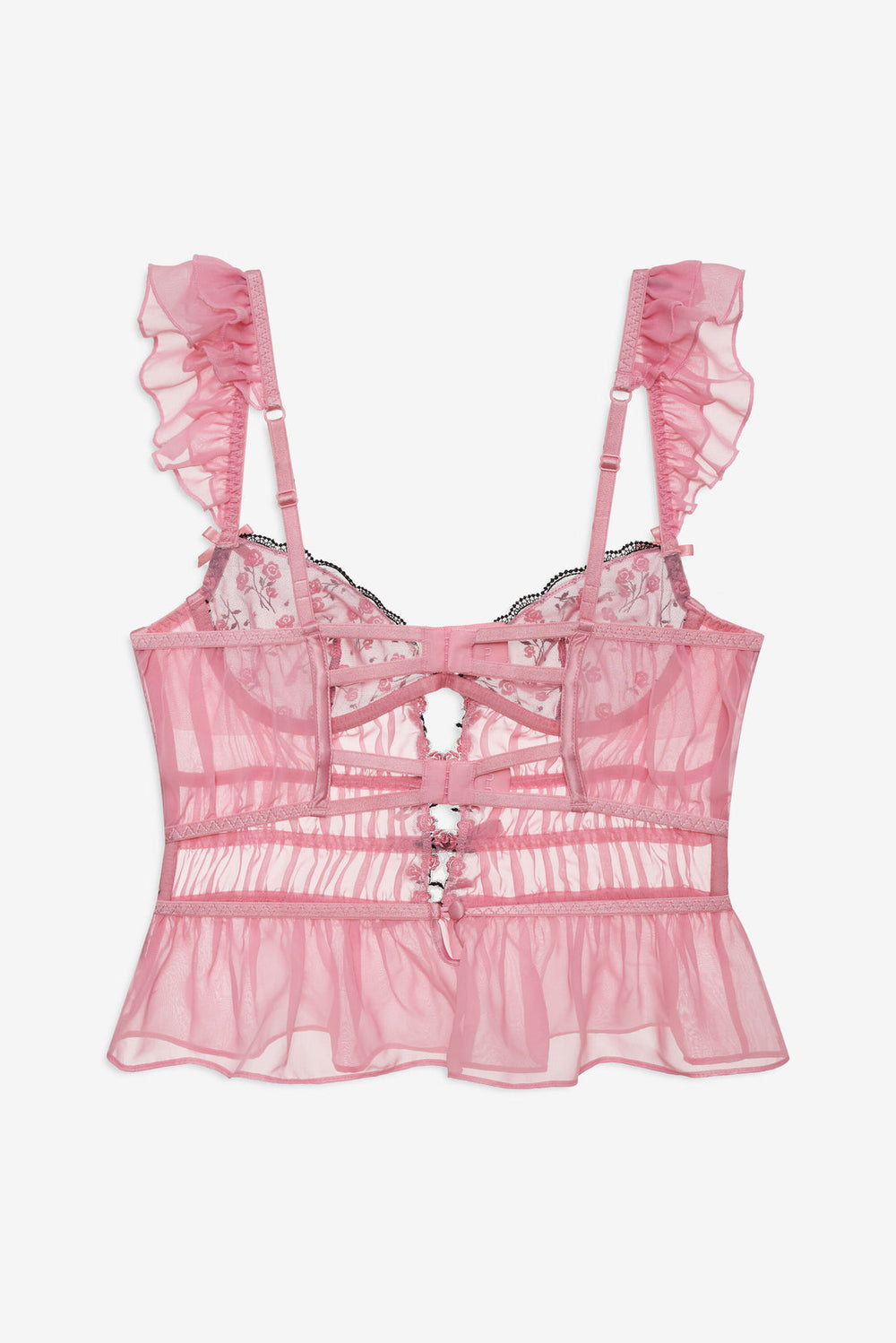 Women Rose Cluster Bustier - Pink