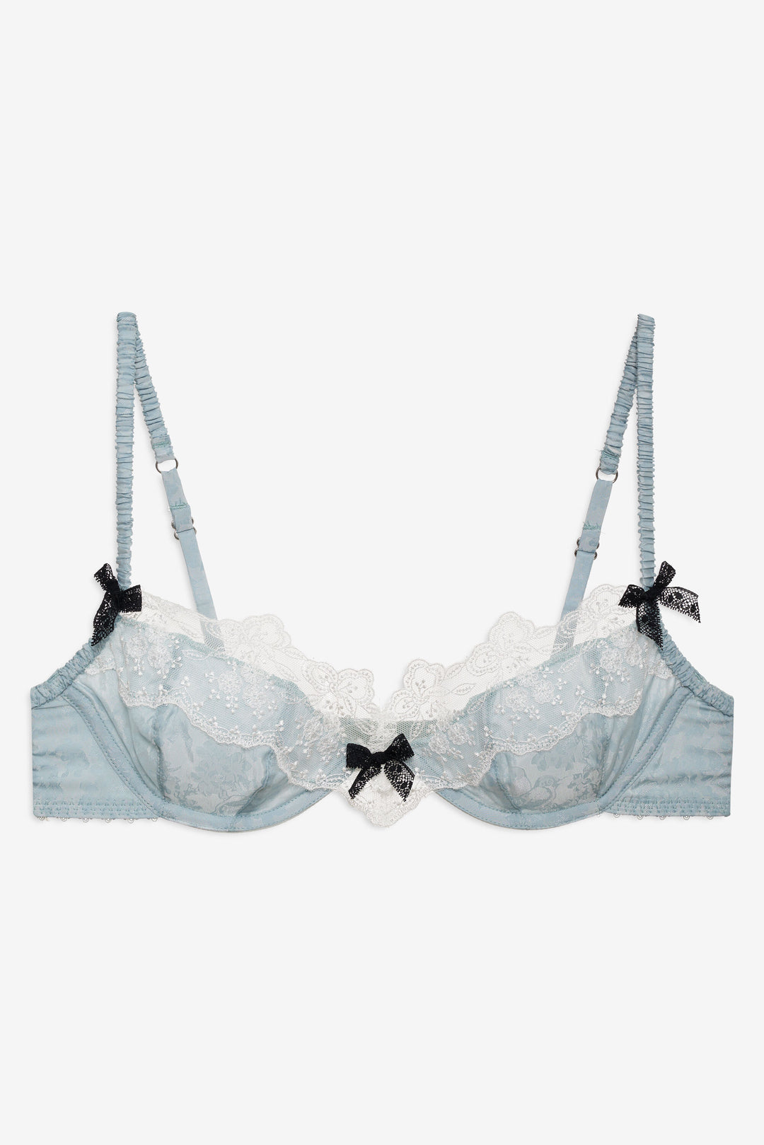 Women Bluebird Jacquard Underwire Bra - Dusty Blue