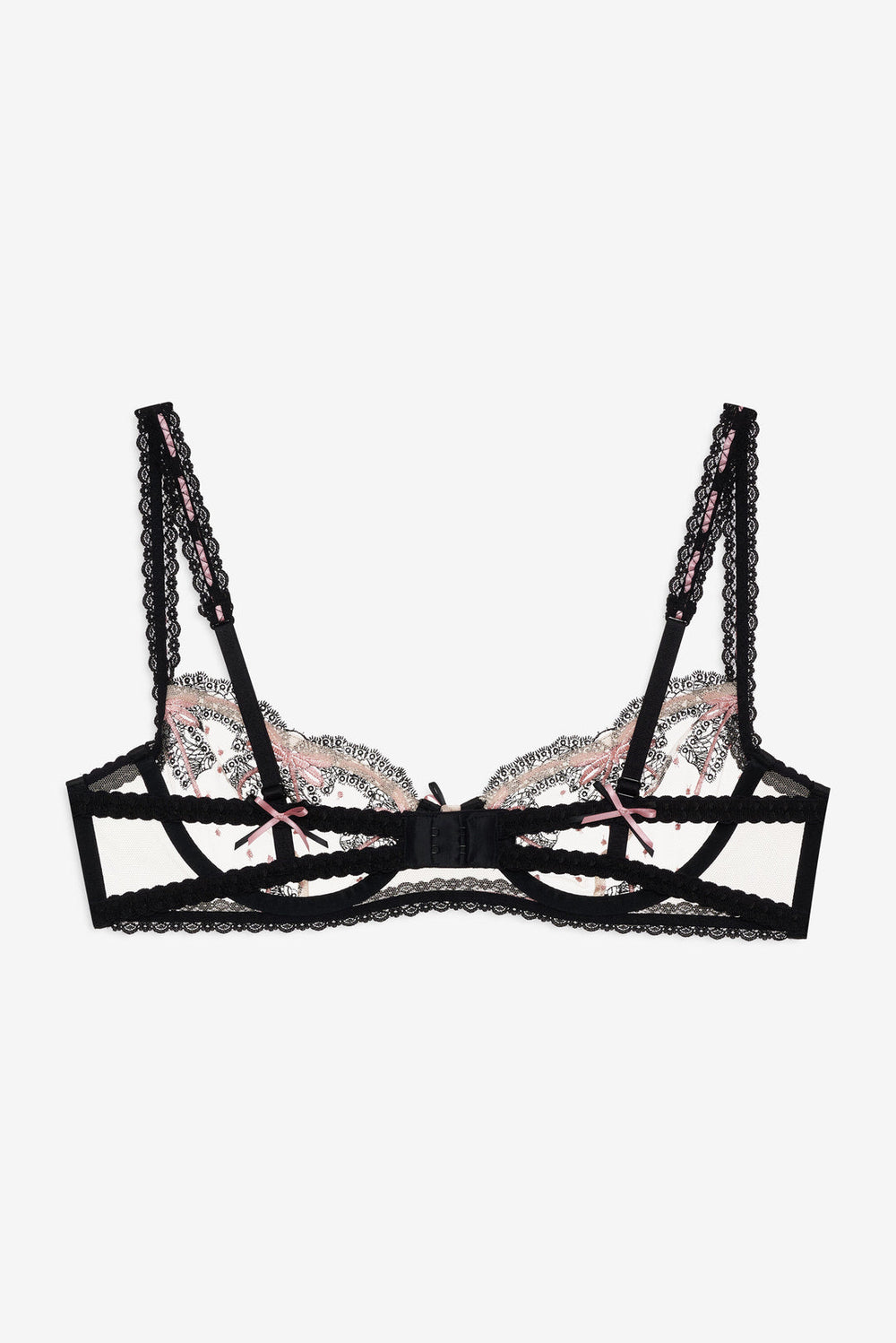 Women Love Letters Underwire Bra - Black