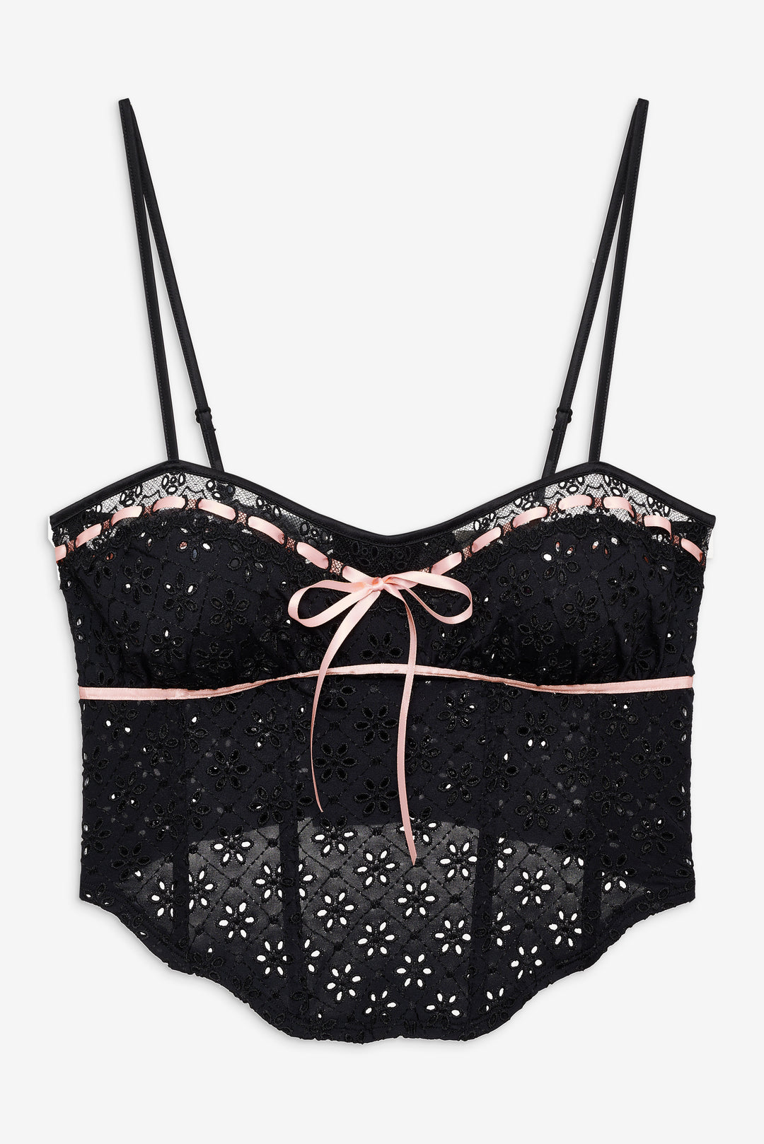 Women Elena Eyelet Bustier - Black