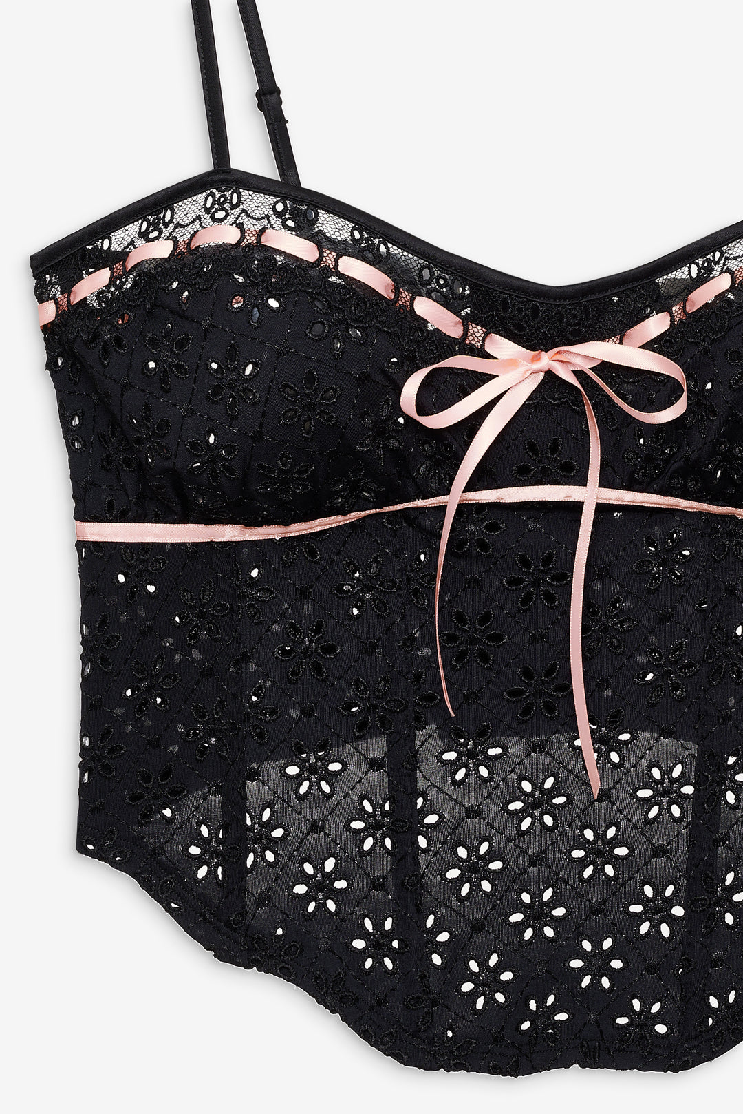 Women Elena Eyelet Bustier - Black
