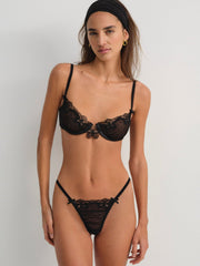 Women Papillon Underwire Bra - Black