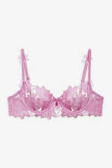 Women Maye Embroidered Underwire Bra - Pink
