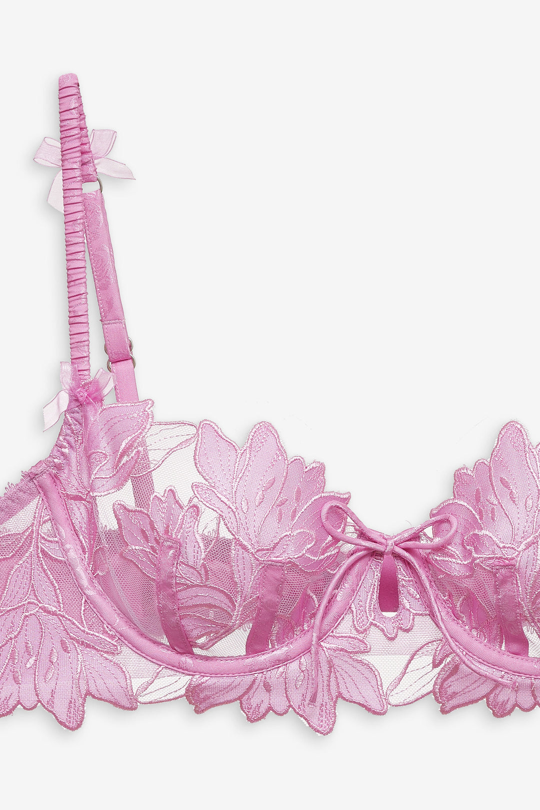 Women Maye Embroidered Underwire Bra - Pink