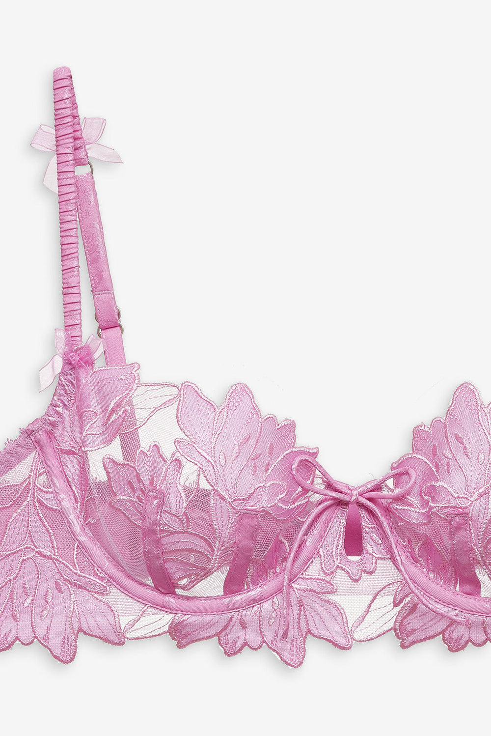 Women Maye Embroidered Underwire Bra - Pink
