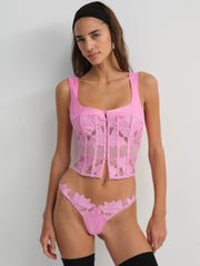 Women Maye Embroidered Bustier - Pink