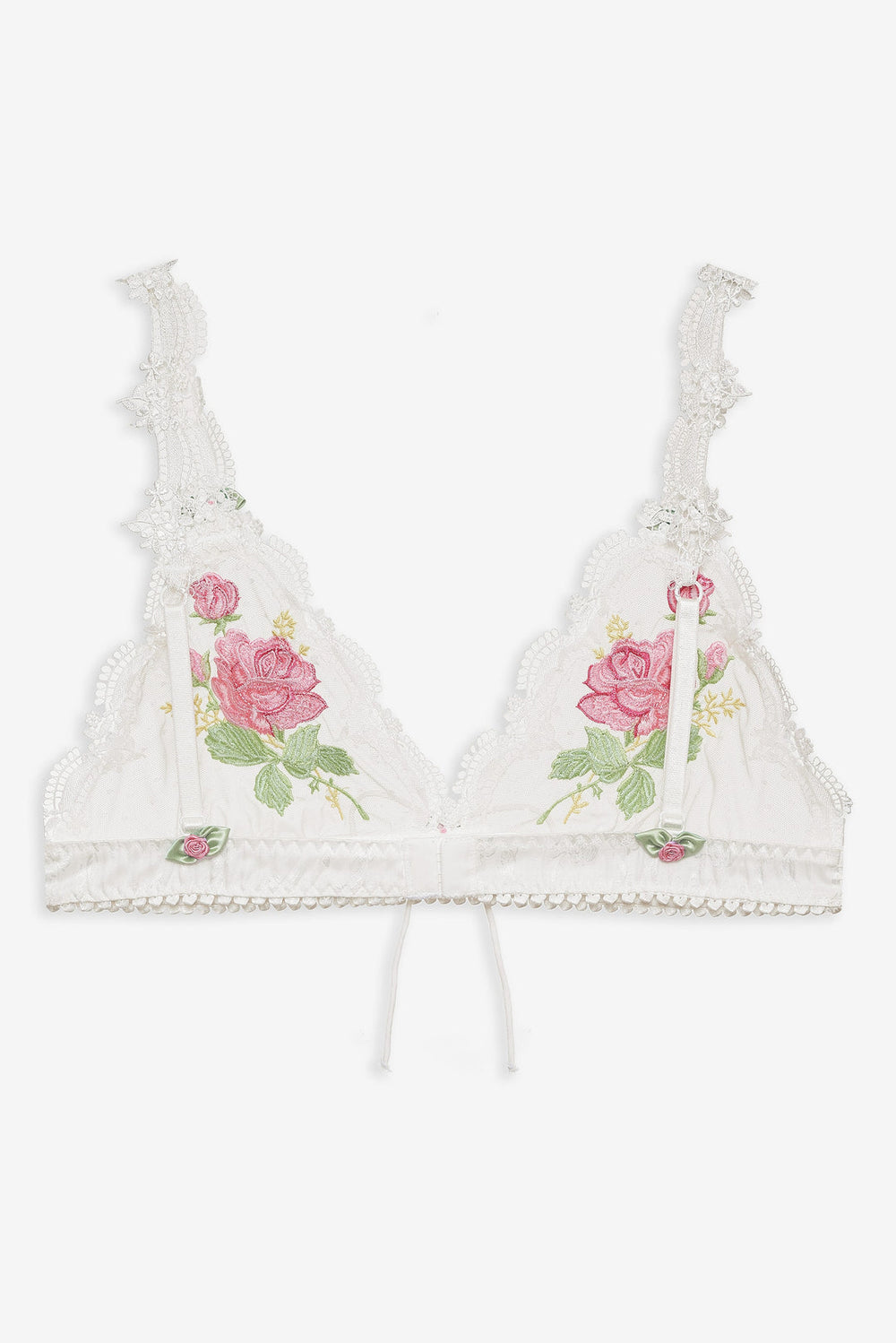Women Heirloom Rose Bralette - White