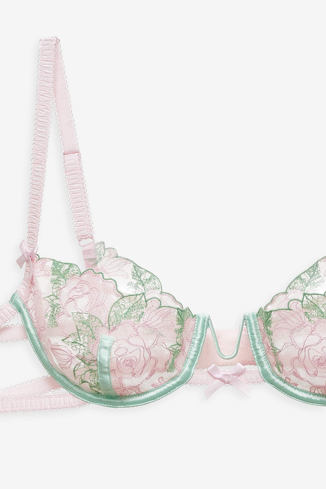 Women Love Story Underwire Bra - Green