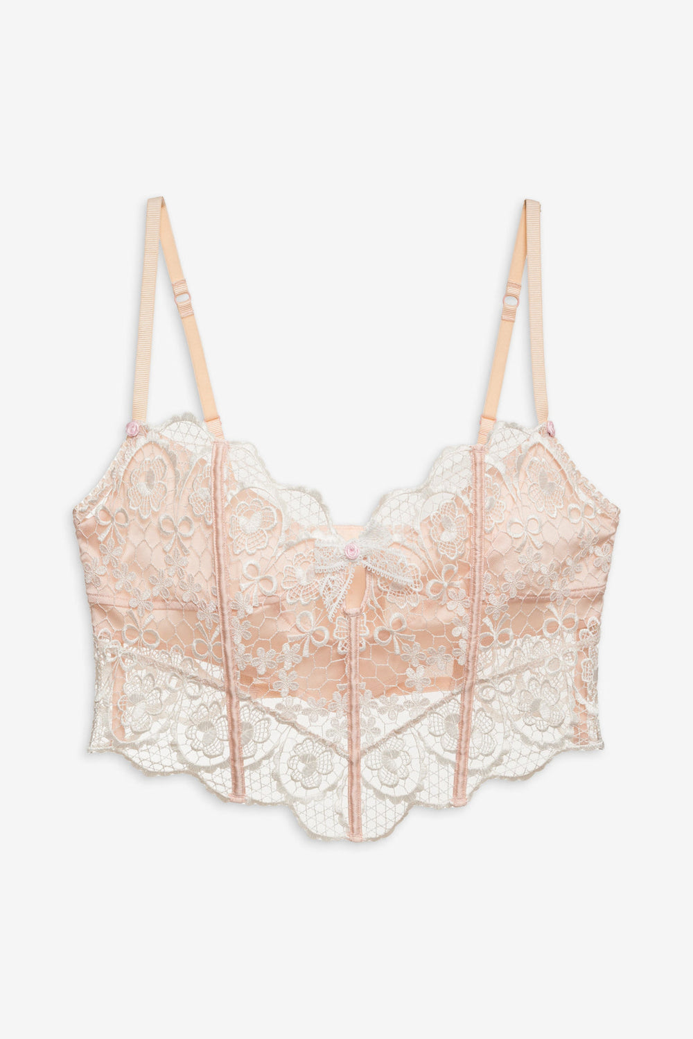 Women Tea Cake Lace Bustier - White