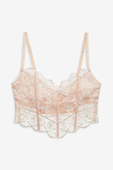 Women Tea Cake Lace Bustier - White