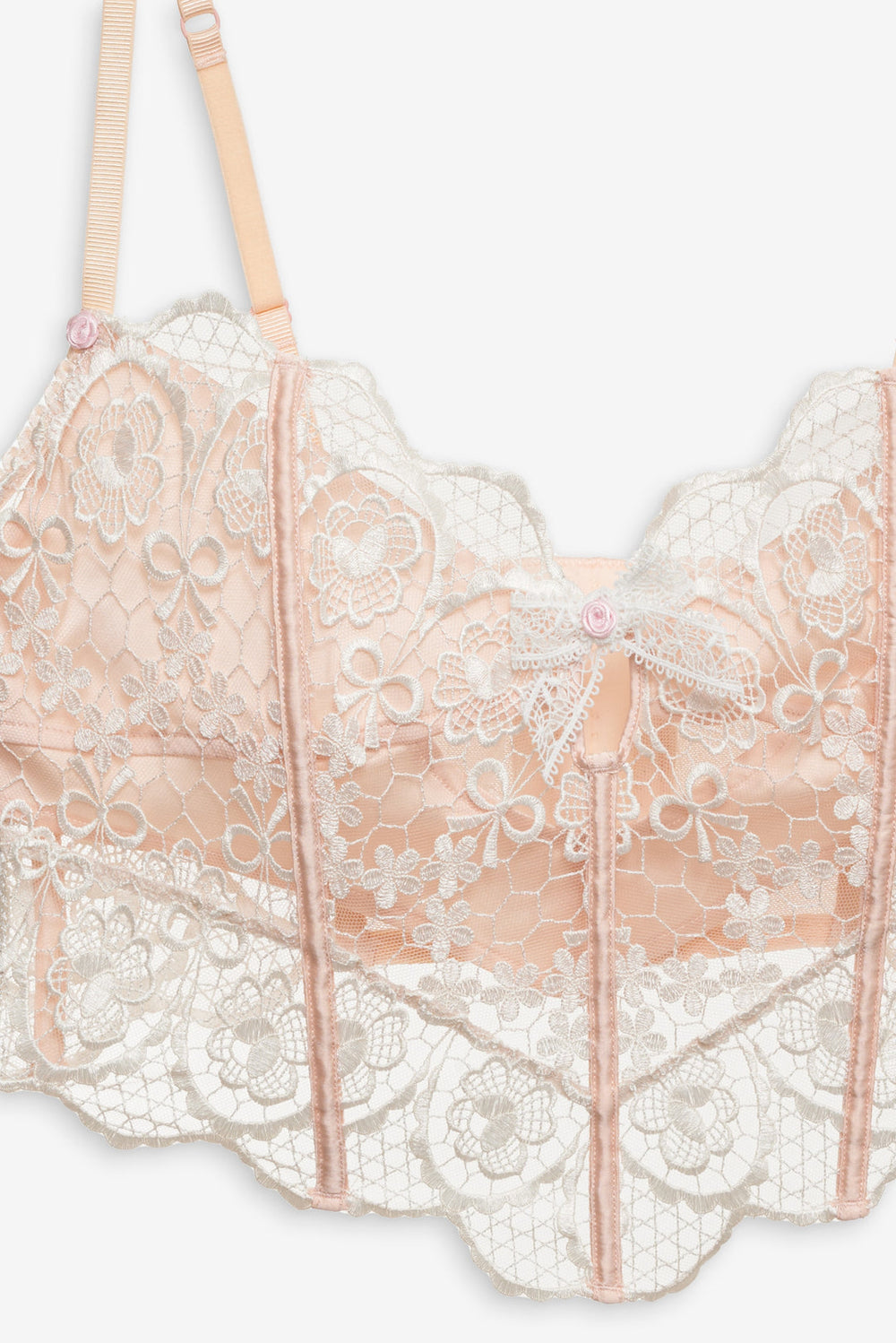 Women Tea Cake Lace Bustier - White