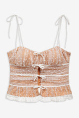 Women Devon Dot Bustier - White