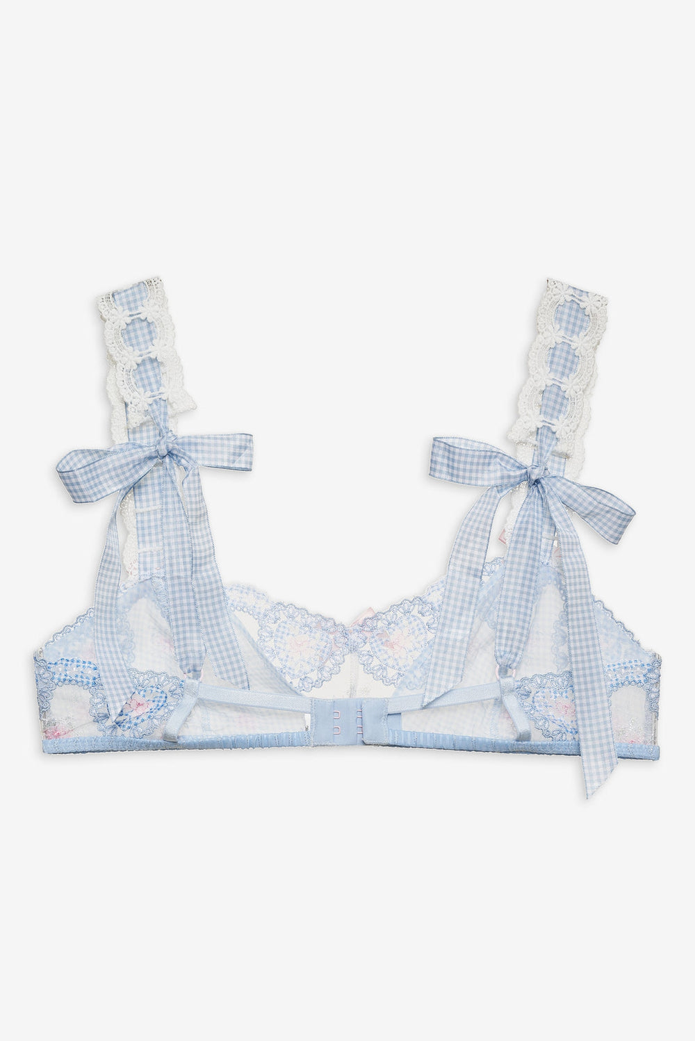 Women Dainty Doily Bralette - Blue