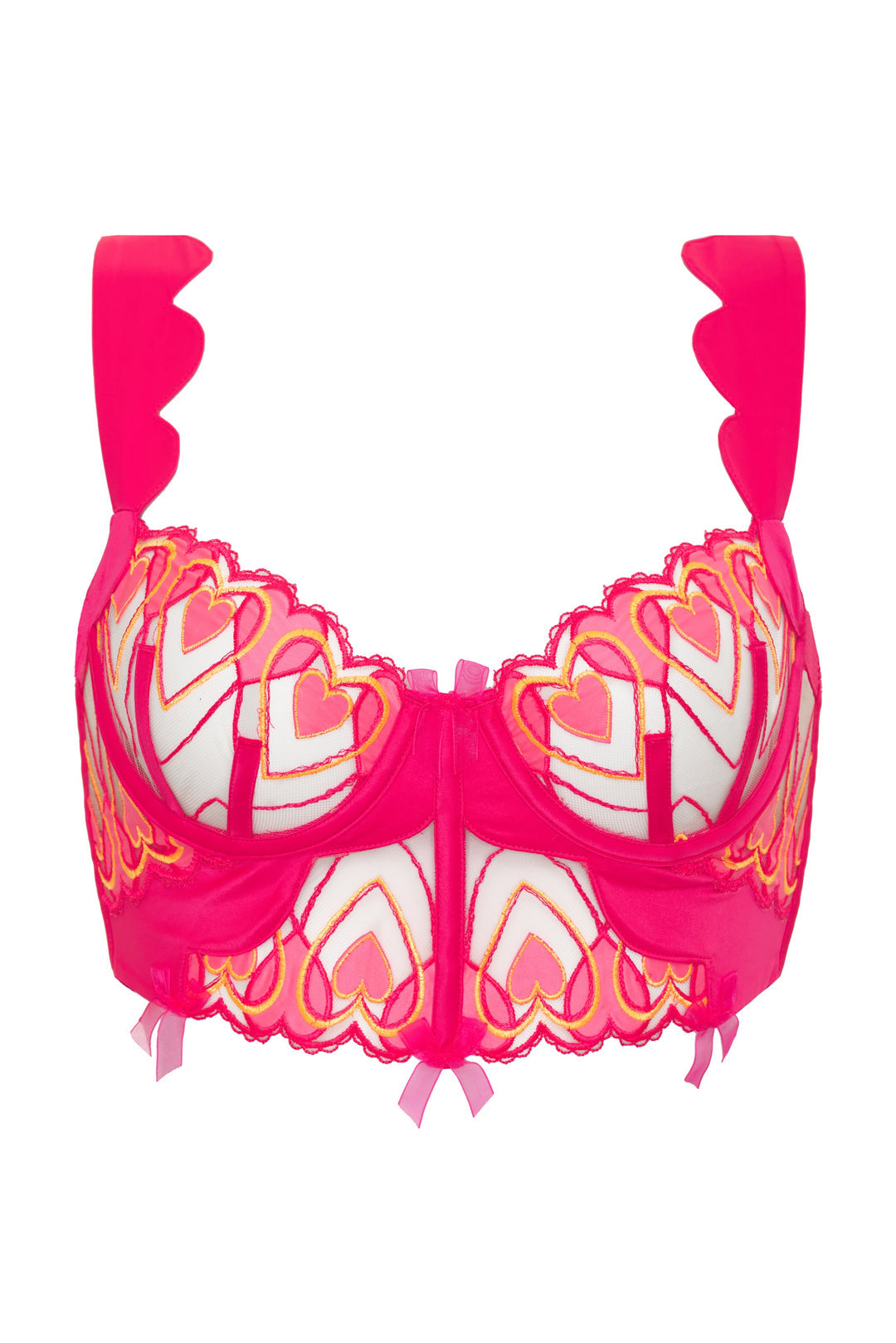 Women Graphic Hearts Bustier - Pink