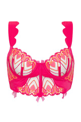 Women Graphic Hearts Bustier - Pink