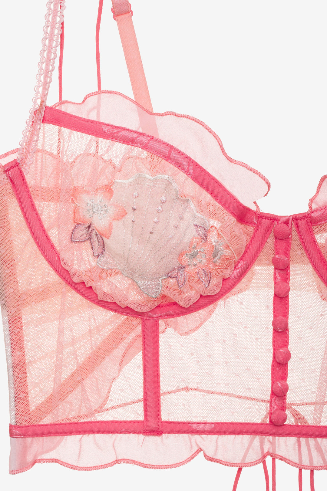 Women Seashell Bustier - Pink
