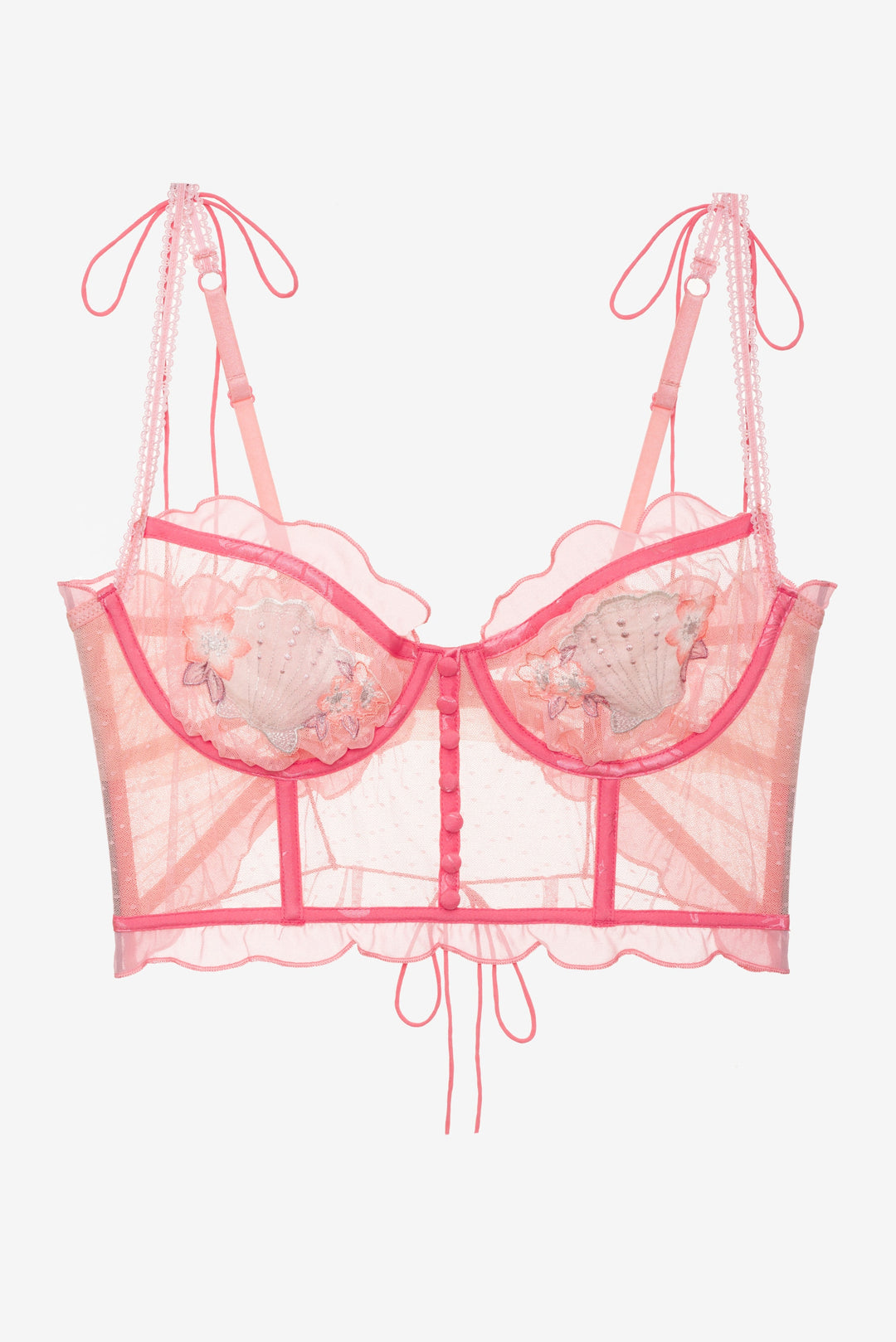 Women Seashell Bustier - Pink