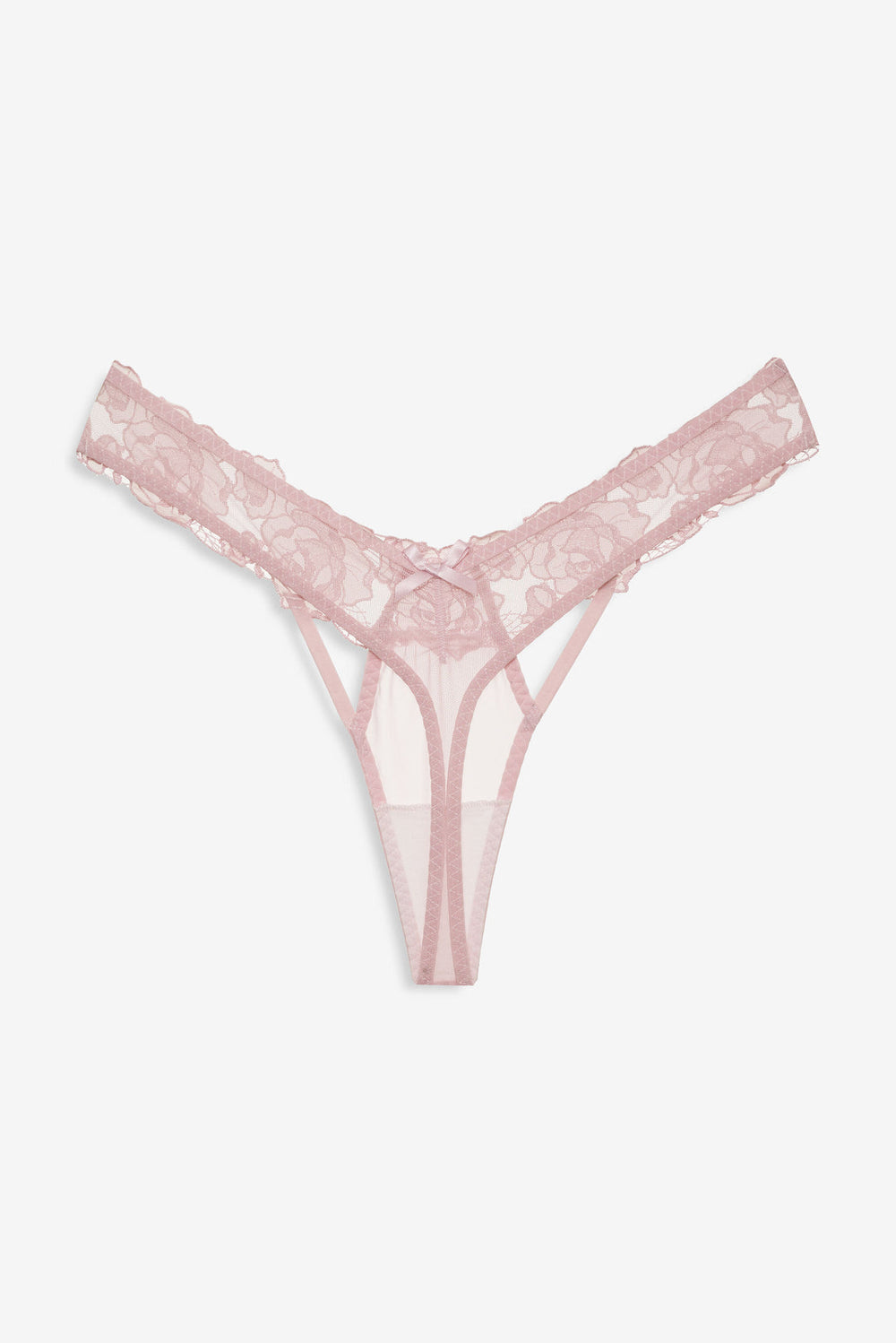 Women Blissful Blooms Thong Panty - Pink