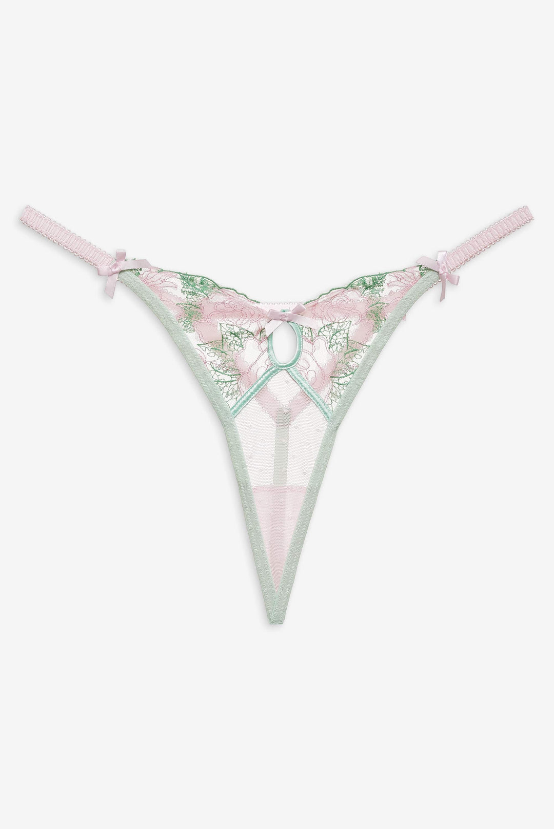 Women Love Story Thong Panty - Green