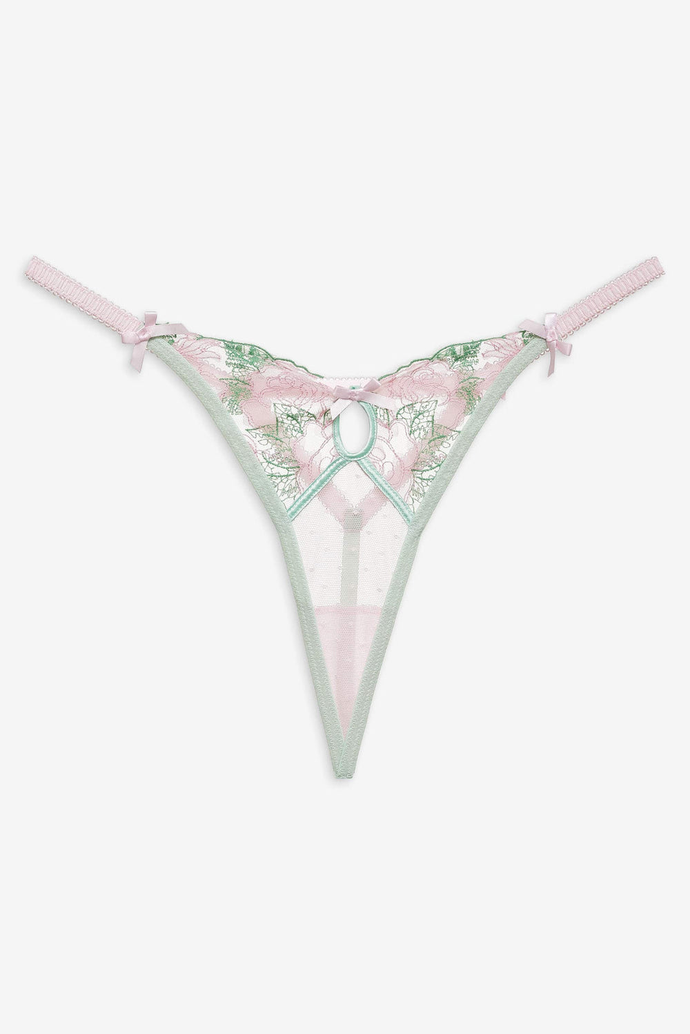 Women Love Story Thong Panty - Green