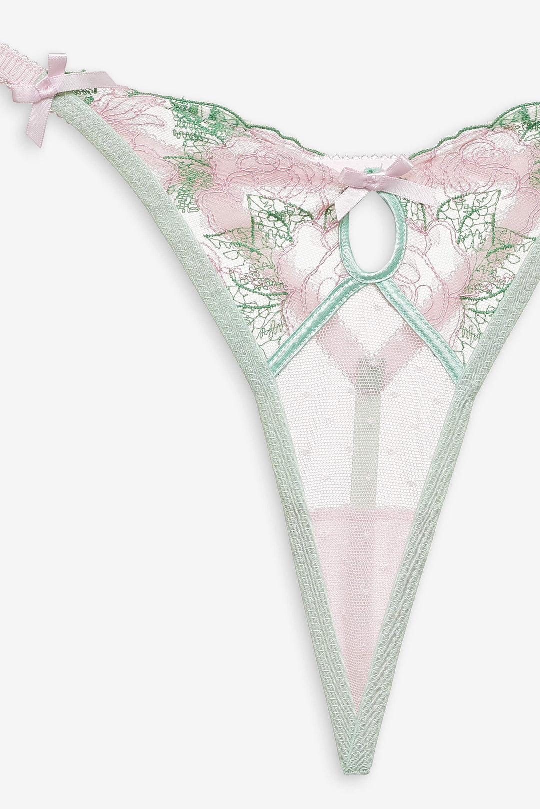 Women Love Story Thong Panty - Green